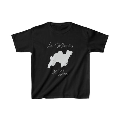 New  Jersey  Lake  Musconetcong  Youth  T-shirt  front  position  view  from  front  black.webp