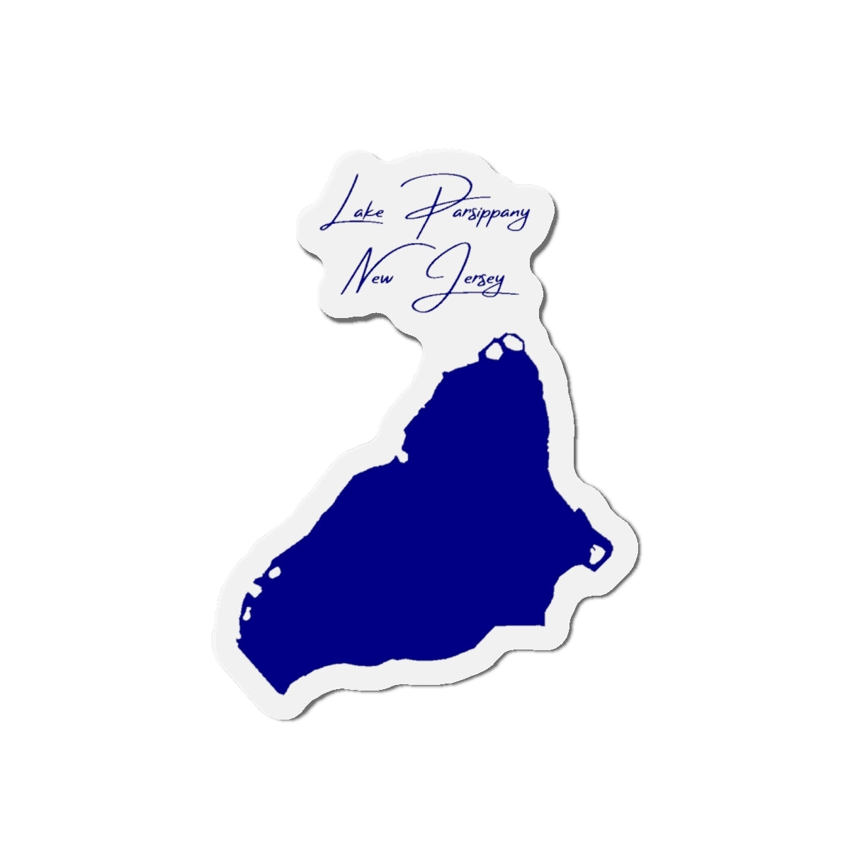 New  Jersey  Lake  Parsippany  Die  Cut  Magnet  front  position  view  from  front  4  x  4.webp