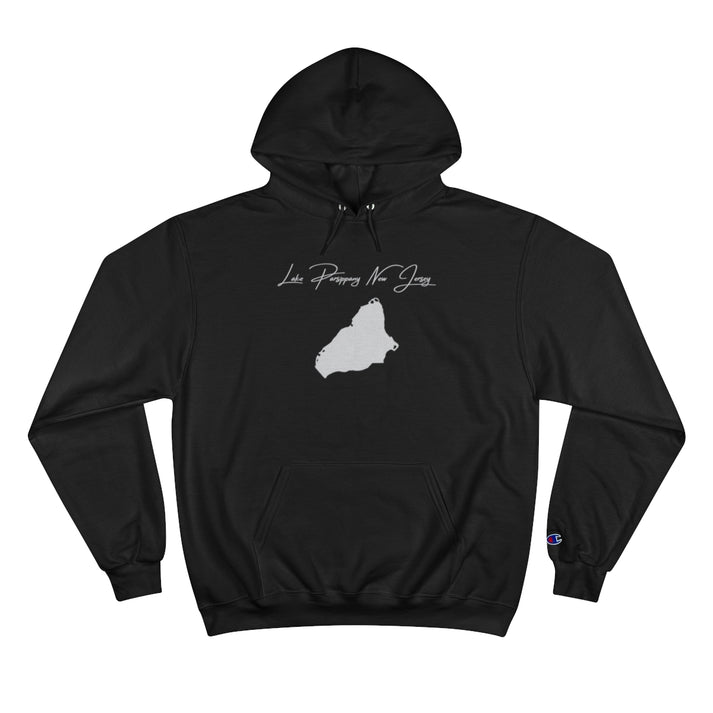 New  Jersey  Lake  Parsippany  Hoodie  front  position  view  from  front  black.webp
