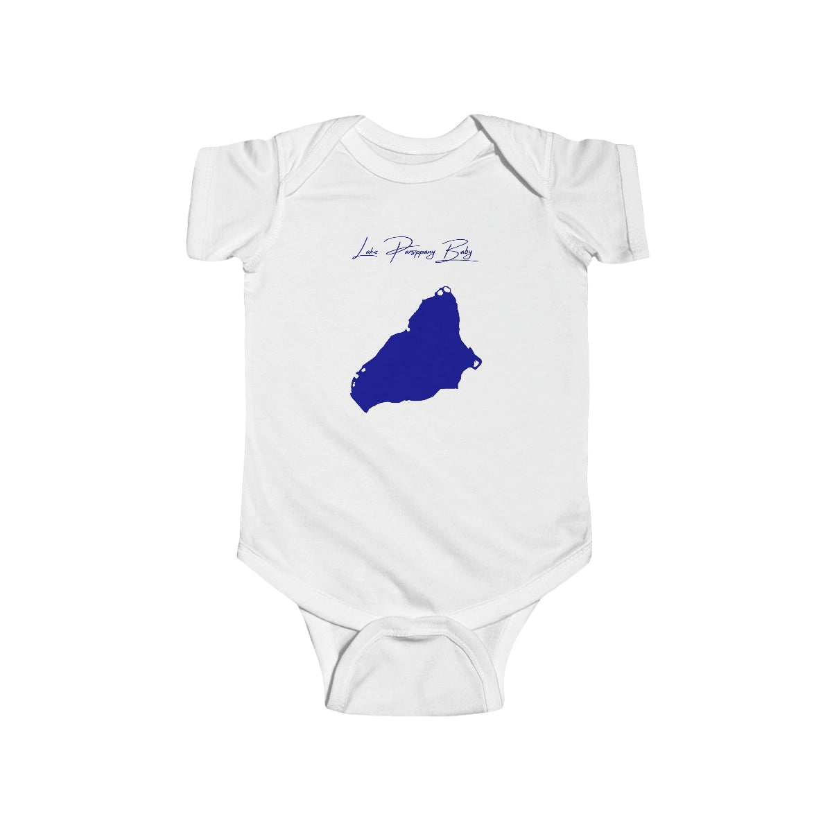 New  Jersey  Lake  Parsippany  Onesie  front  position  view  from  front  white.webp