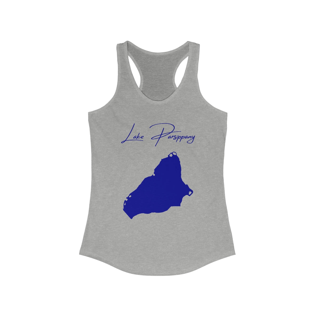 New  Jersey  Lake  Parsippany  Racerback-Tank  front  position  view  from  front  heather  grey.webp