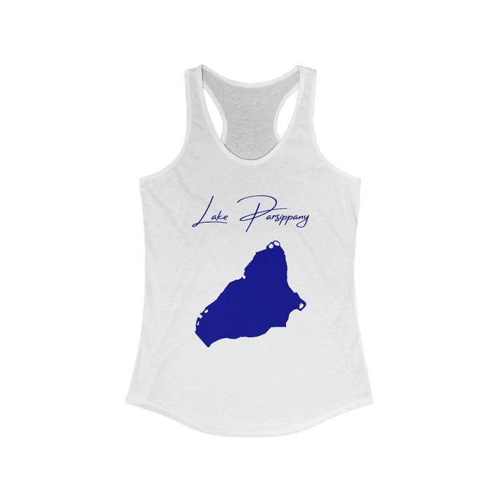 New  Jersey  Lake  Parsippany  Racerback-Tank  front  position  view  from  front  solid  white.webp