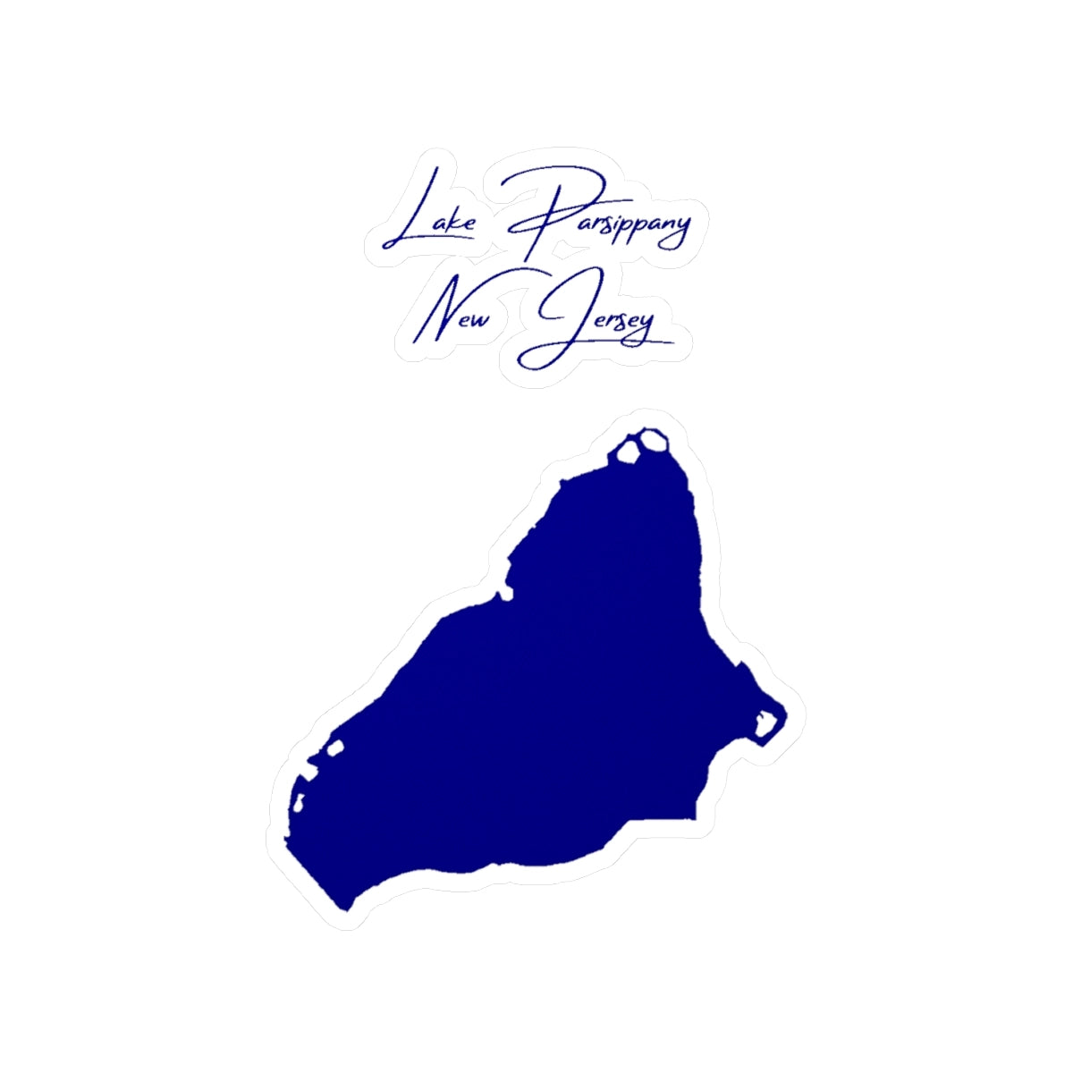 New  Jersey  Lake  Parsippany  Vinyl  Decal  other  position  view  from  front  4  x  6.webp