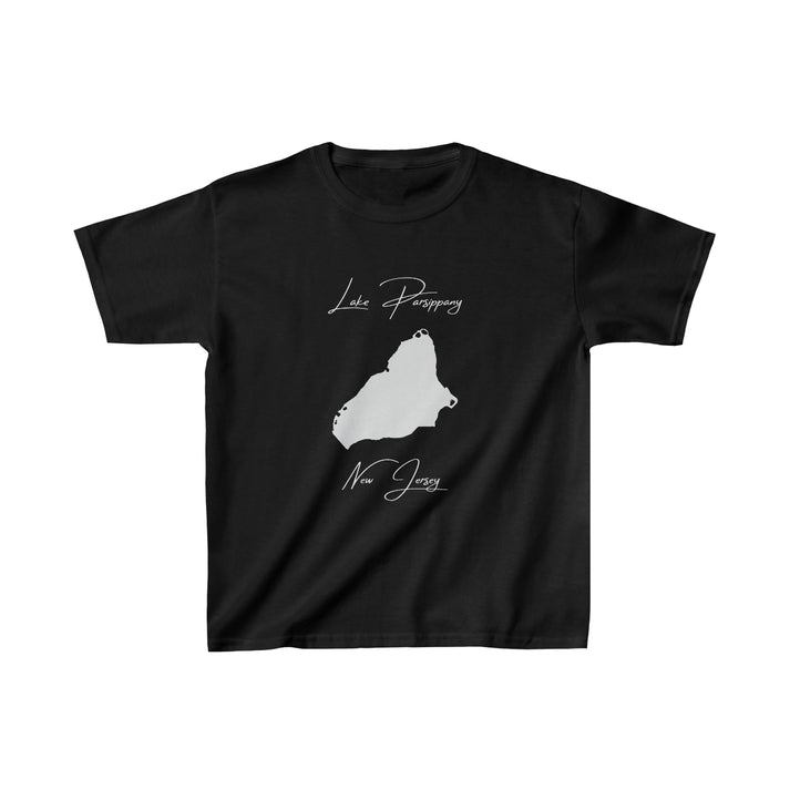 New  Jersey  Lake  Parsippany  Youth  T-shirt  front  position  view  from  front  black.webp