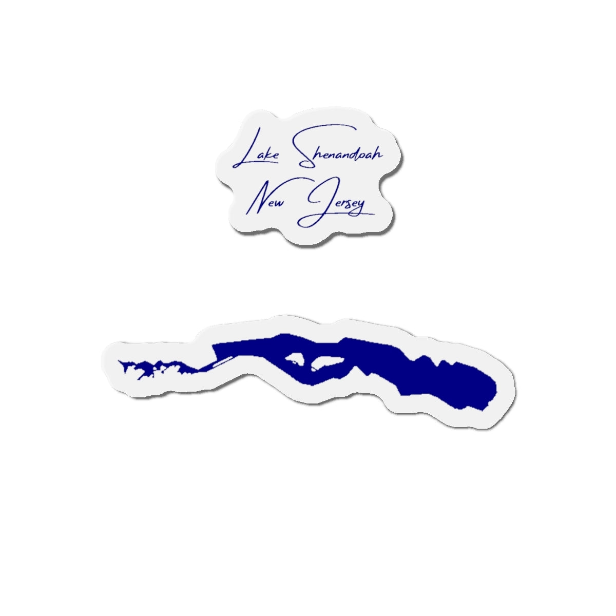 New  Jersey  Lake  Shenandoah  Die  Cut  Magnet  front  position  view  from  front  4  x  4.webp