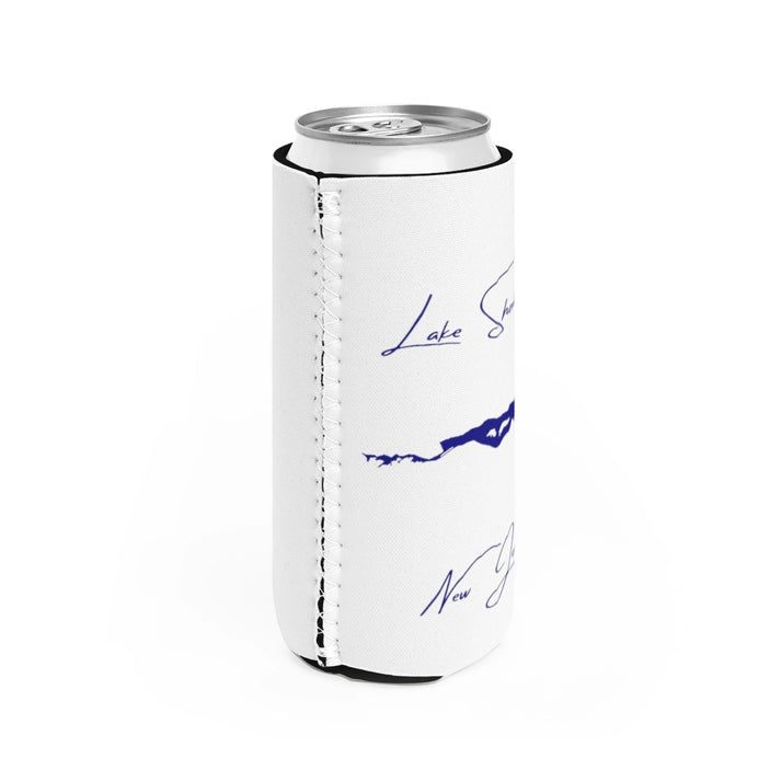 New  Jersey  Lake  Shenandoah  Slim  Can  Koozie  all  position  view  from  right  white.webp