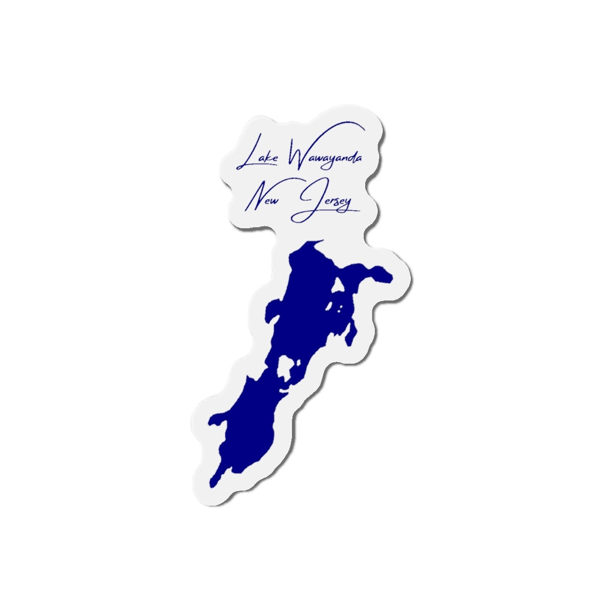 New  Jersey  Lake  Wawayanda  Die  Cut  Magnet  front  position  view  from  front  4  x  4.webp