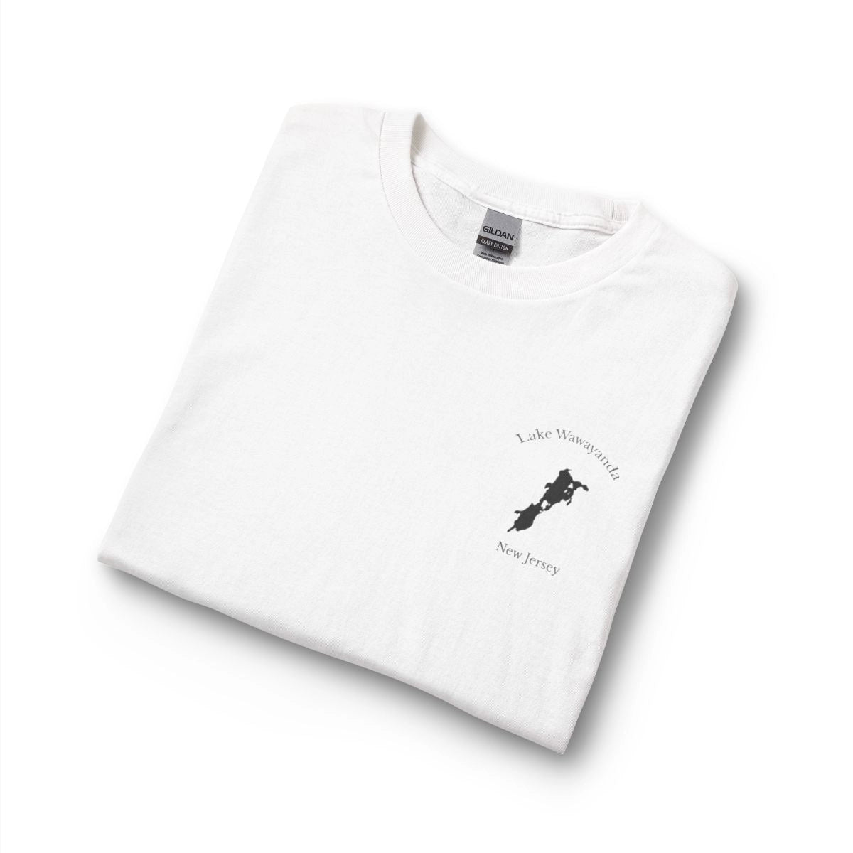 New  Jersey  Lake  Wawayanda  Long  Sleeve  Fishing  T-shirt  other  position  view  from  folded  white.webp
