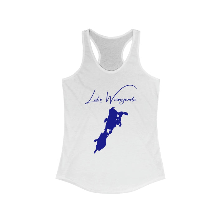 New  Jersey  Lake  Wawayanda  Racerback-Tank  front  position  view  from  front  solid  white.webp