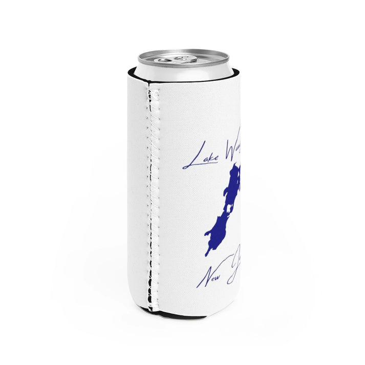 New  Jersey  Lake  Wawayanda  Slim  Can  Koozie  all  position  view  from  right  white.webp
