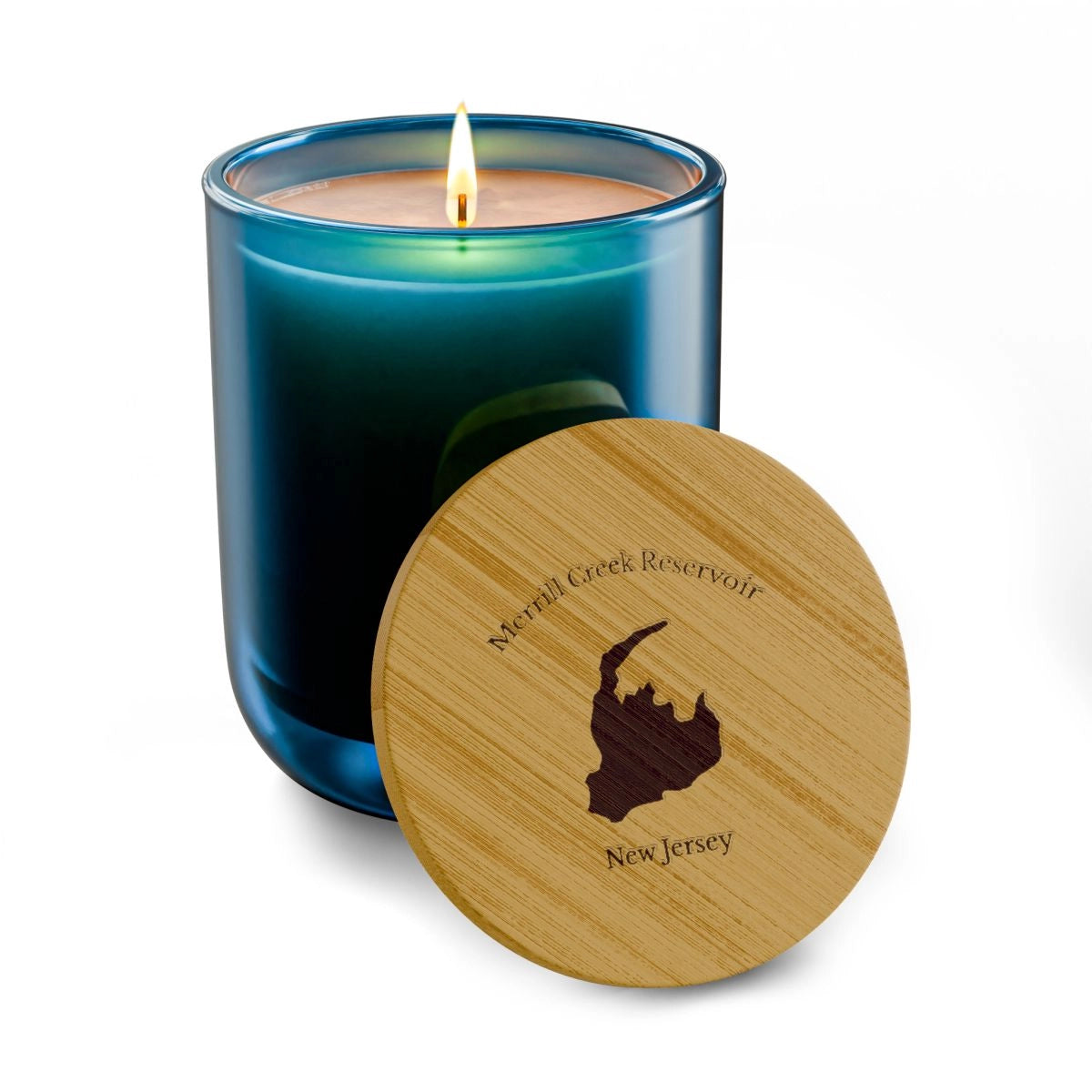 New  Jersey  Merrill  Creek  Reservoir  Engraved  Candle  other  position  view  from  front  deep  pacific.webp