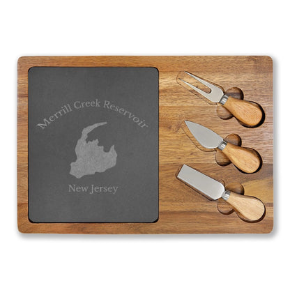 New  Jersey  Merrill  Creek  Reservoir  Engraved  Charcuterie  Board  other  position  view  from  front  13  3  4  x  9  3  4.webp
