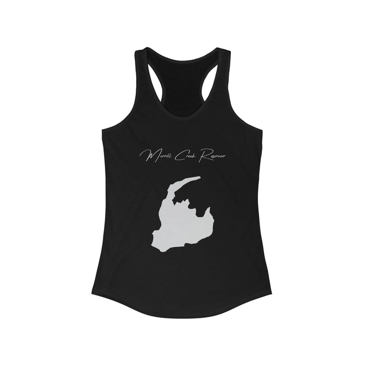 New  Jersey  Merrill  Creek  Reservoir  Racerback-Tank  front  position  view  from  front  solid  black.webp