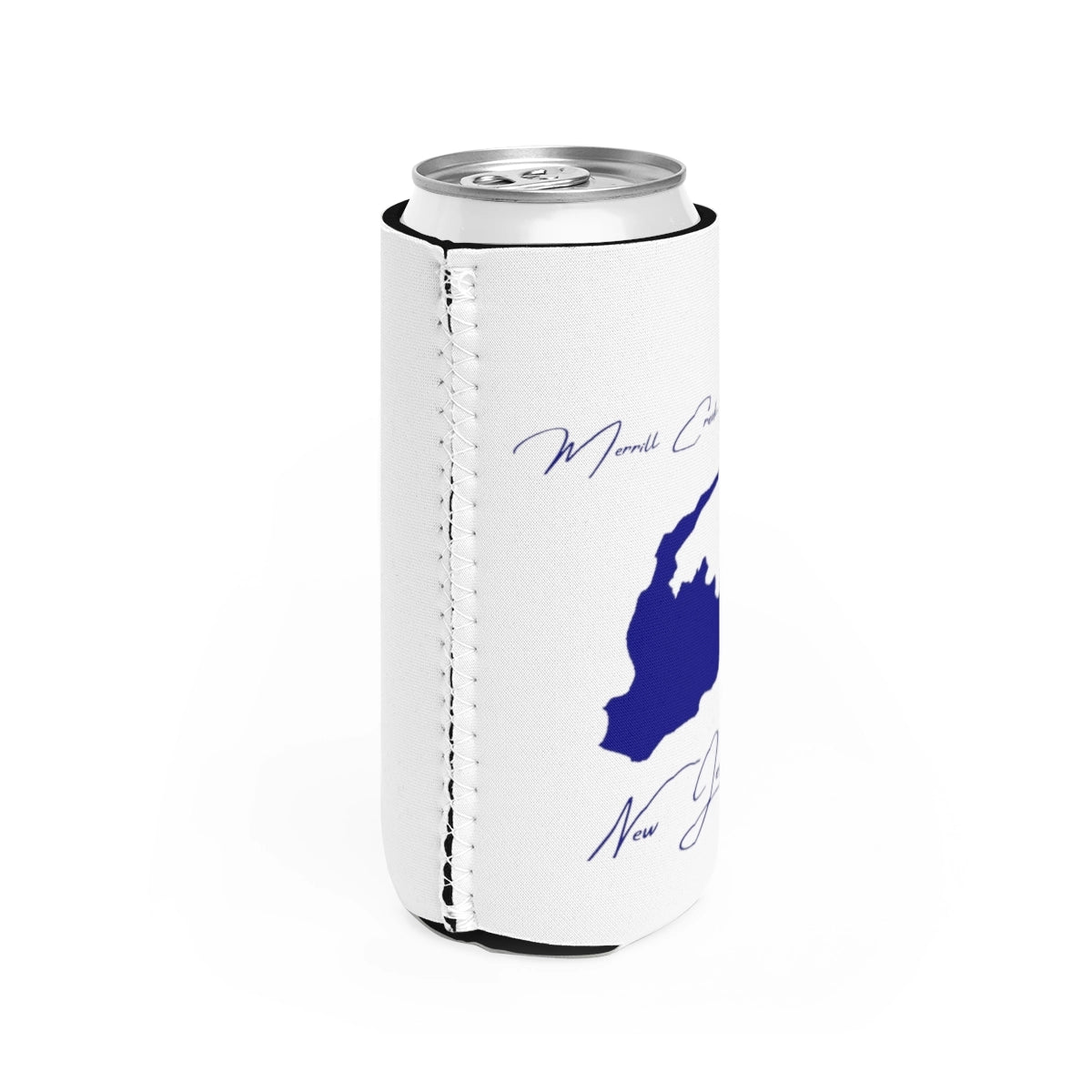 New  Jersey  Merrill  Creek  Reservoir  Slim  Can  Koozie  all  position  view  from  right  white.webp