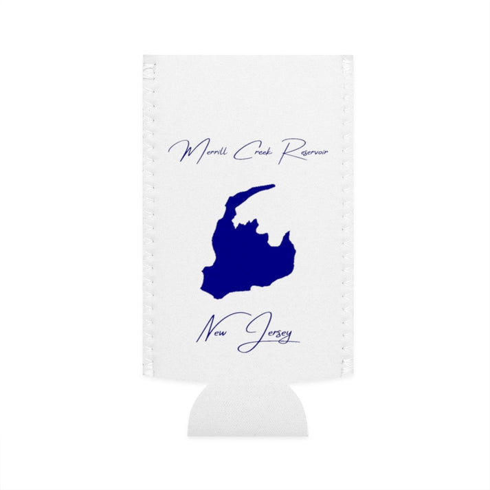 New  Jersey  Merrill  Creek  Reservoir  Slim  Can  Koozie  front  position  view  from  flat-front  white.webp