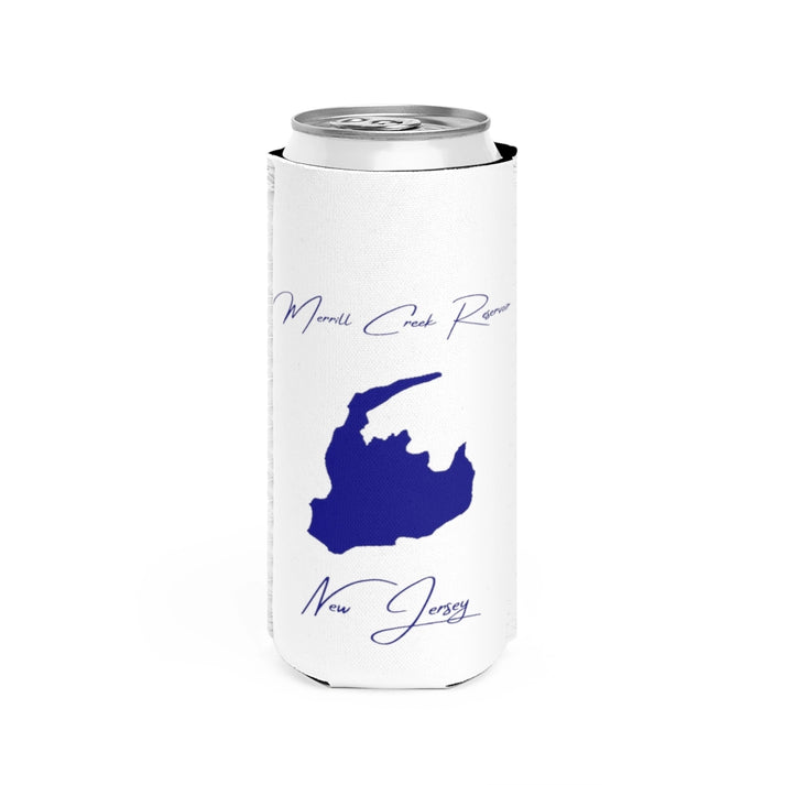 New  Jersey  Merrill  Creek  Reservoir  Slim  Can  Koozie  front  position  view  from  front  white.webp