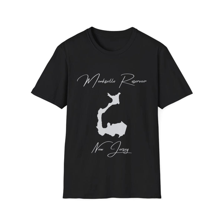 New  Jersey  Monksville  Reservoir  T-shirt  front  position  view  from  front  black.webp