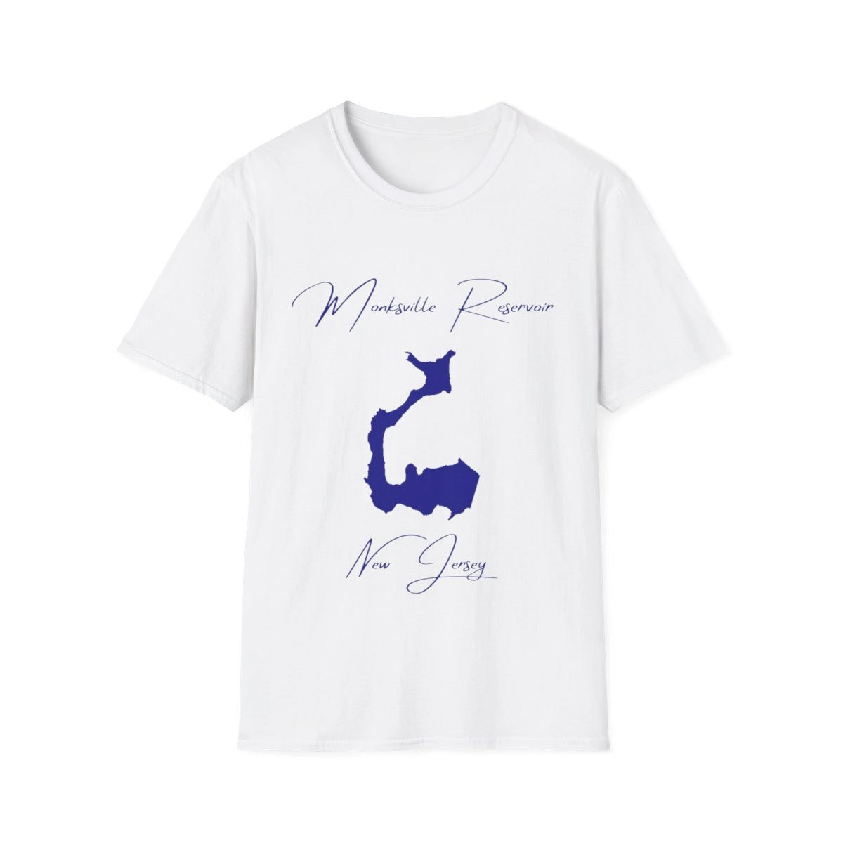 New  Jersey  Monksville  Reservoir  T-shirt  front  position  view  from  front  white.webp