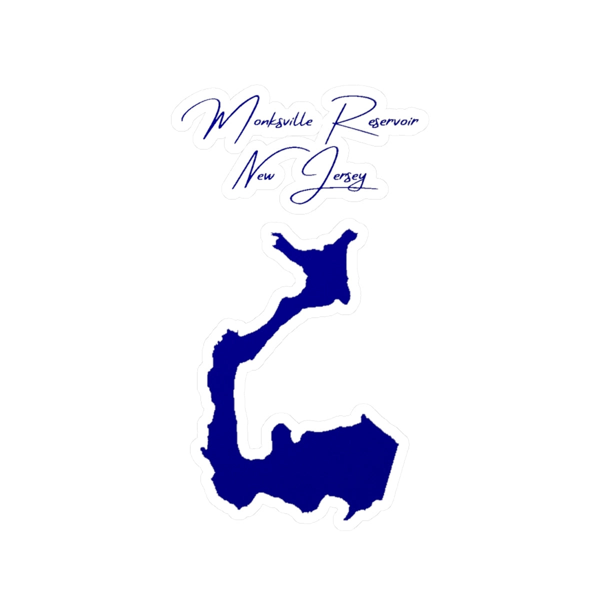 New  Jersey  Monksville  Reservoir  Vinyl  Decal  other  position  view  from  front  4  x  6.webp