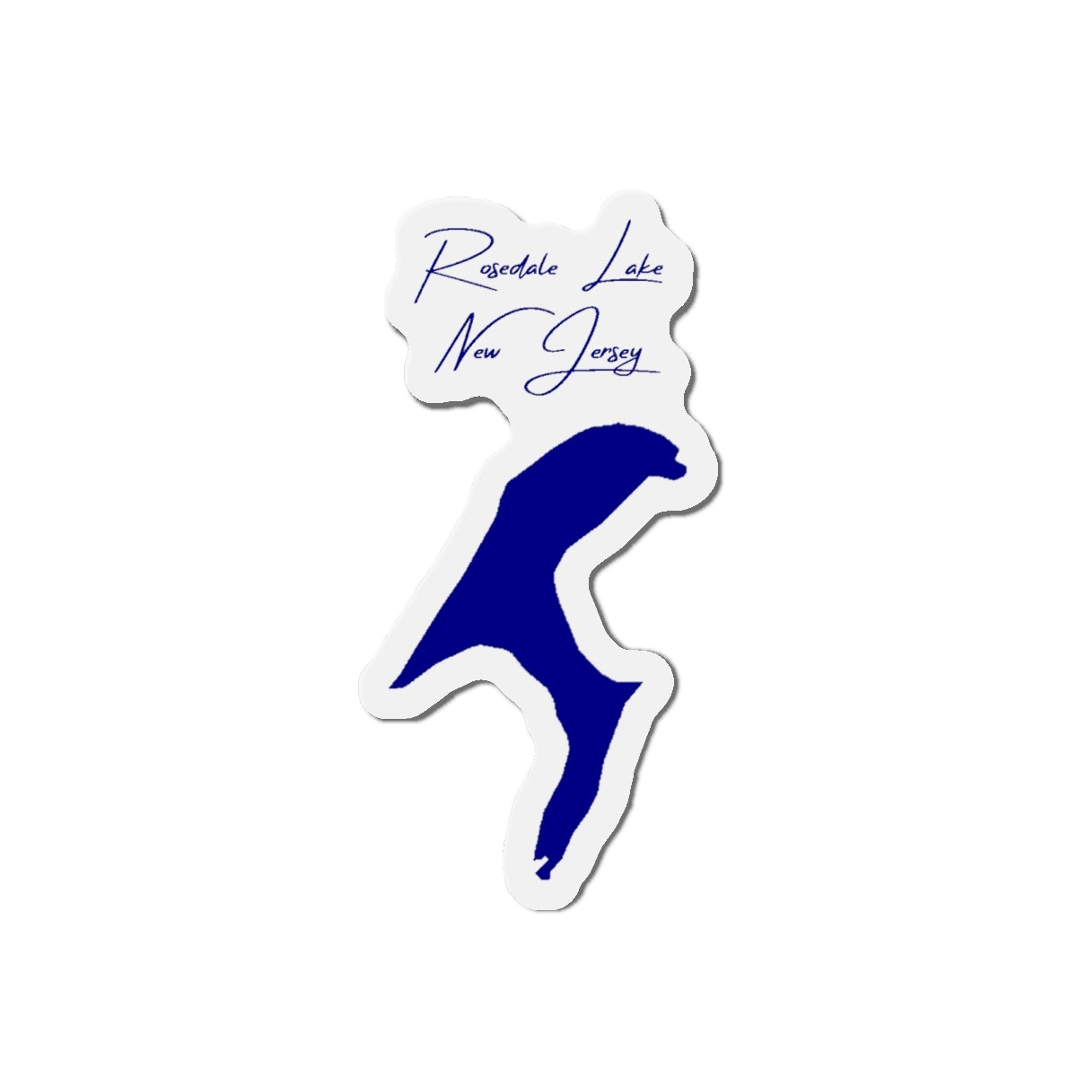 New  Jersey  Rosedale  Lake  Die  Cut  Magnet  front  position  view  from  front  4  x  4.webp