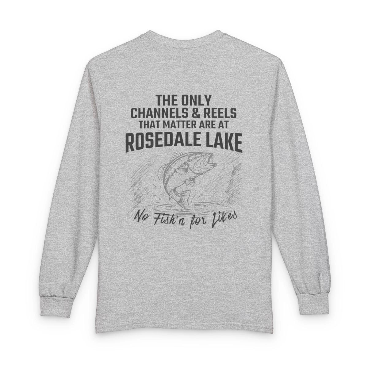New  Jersey  Rosedale  Lake  Long  Sleeve  Fishing  T-shirt  back  position  view  from  back  sport  grey.webp