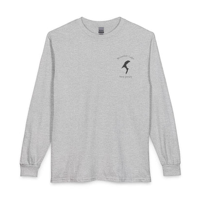 New  Jersey  Rosedale  Lake  Long  Sleeve  Fishing  T-shirt  front  position  view  from  front  sport  grey.webp