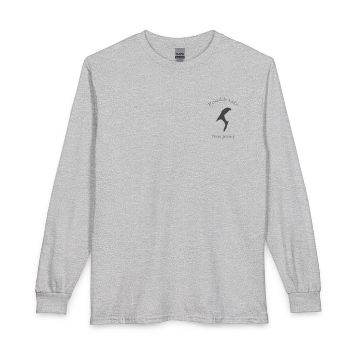 New  Jersey  Rosedale  Lake  Long  Sleeve  Fishing  T-shirt  front  position  view  from  front  sport  grey.webp