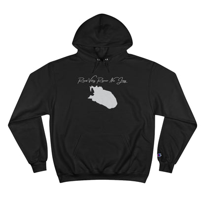 New  Jersey  Round  Valley  Reservoir  Hoodie  front  position  view  from  front  black.webp