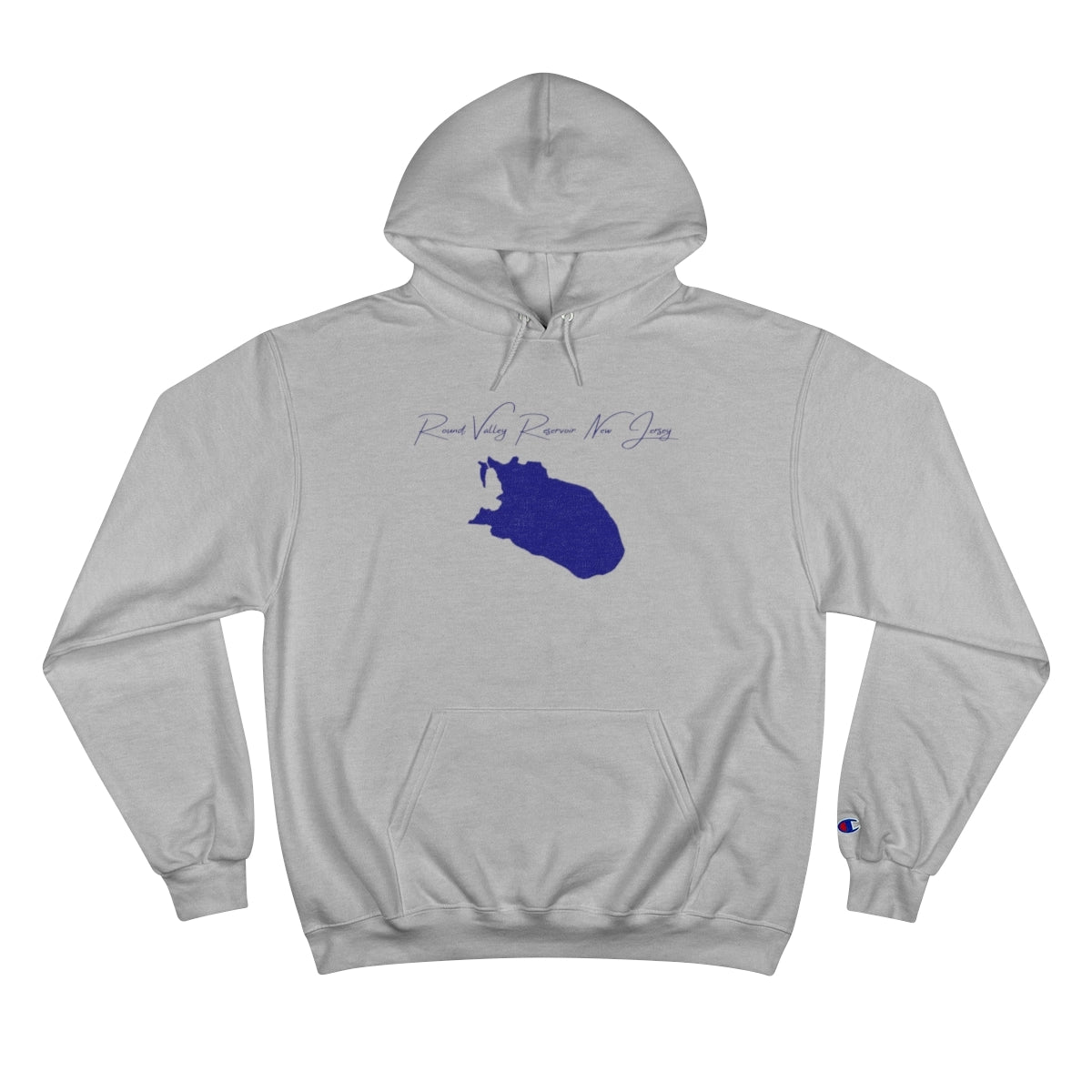 New  Jersey  Round  Valley  Reservoir  Hoodie  front  position  view  from  front  light  steel.webp