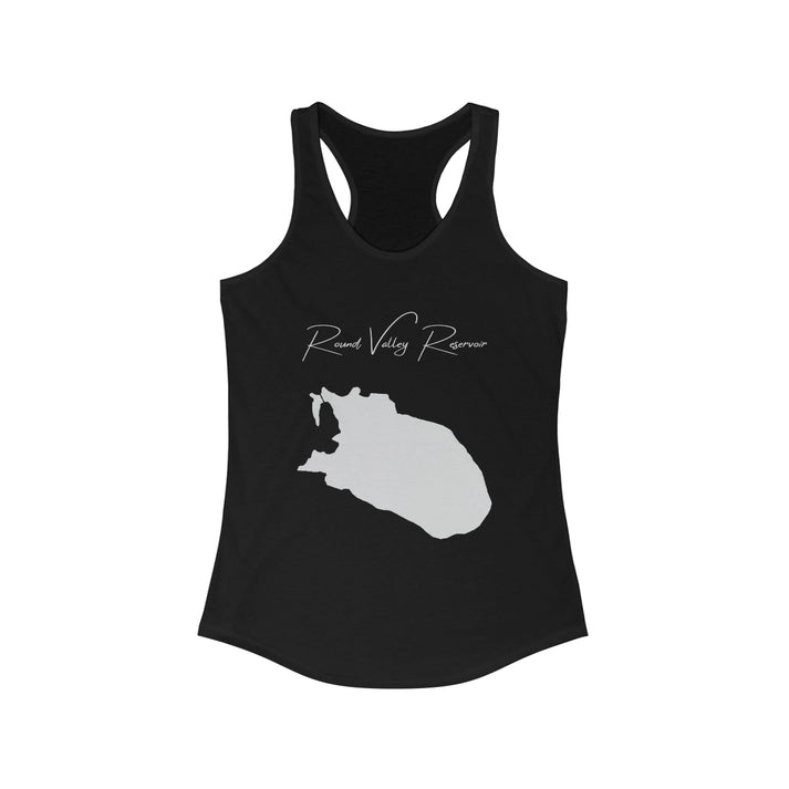 New  Jersey  Round  Valley  Reservoir  Racerback-Tank  front  position  view  from  front  solid  black.webp