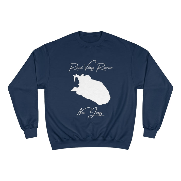 New  Jersey  Round  Valley  Reservoir  Sweatshirt  front  position  view  from  front  navy.webp