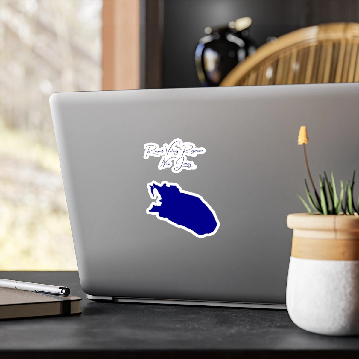 New  Jersey  Round  Valley  Reservoir  Vinyl  Decal  other  position  view  from  context-3  4  x  6.webp