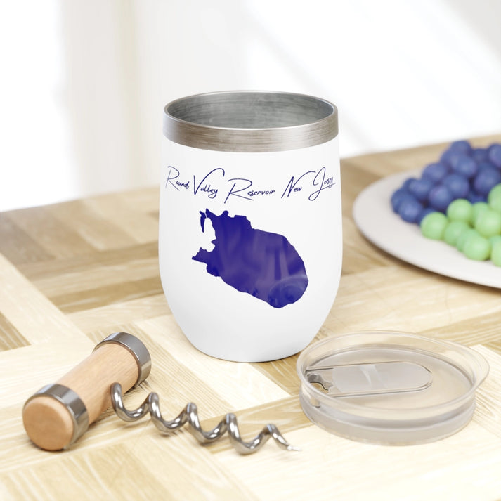 New  Jersey  Round  Valley  Reservoir  Wine  Tumbler  other  position  view  from  context  white.webp