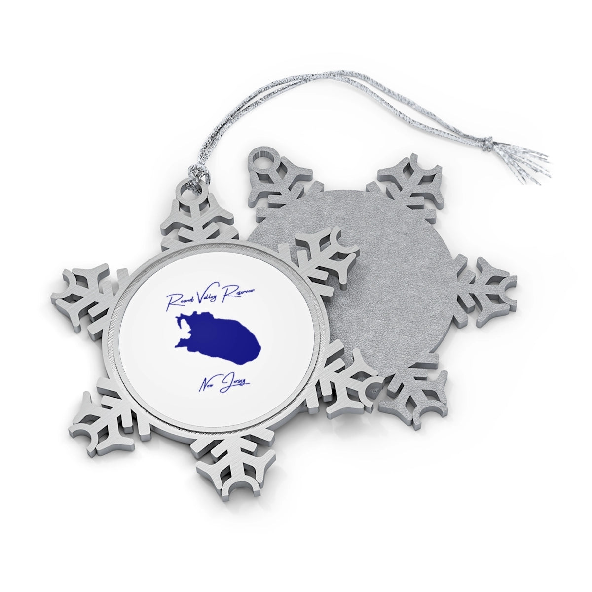 New  Jersey  Round  Valley  Reservoir  XMAS  Ornament  front  position  view  from  front-and-back  one  size.webp