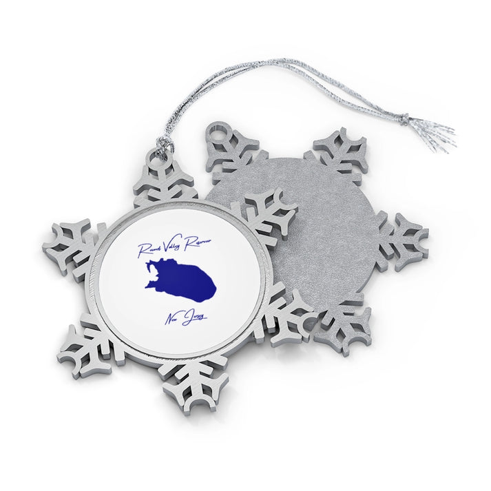 New  Jersey  Round  Valley  Reservoir  XMAS  Ornament  front  position  view  from  front-and-back  one  size.webp