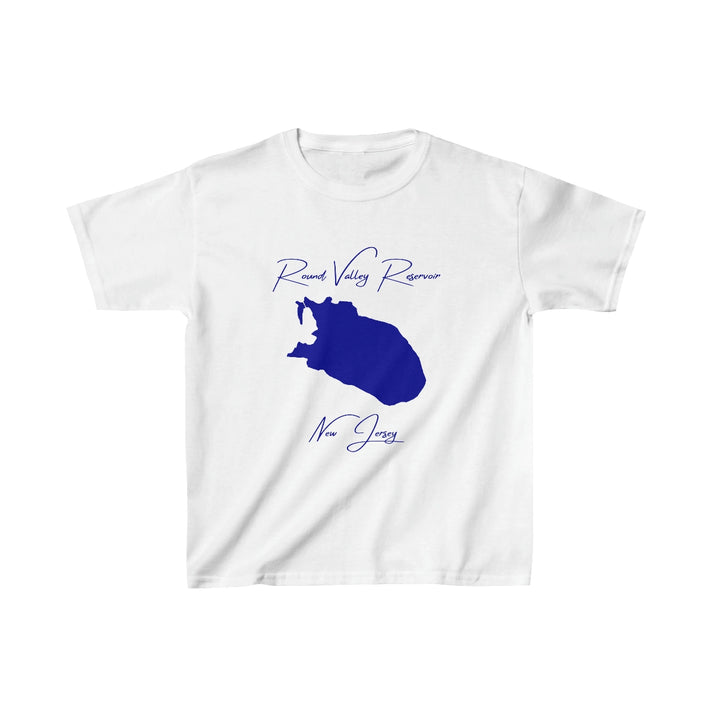 New  Jersey  Round  Valley  Reservoir  Youth  T-shirt  front  position  view  from  front  white.webp