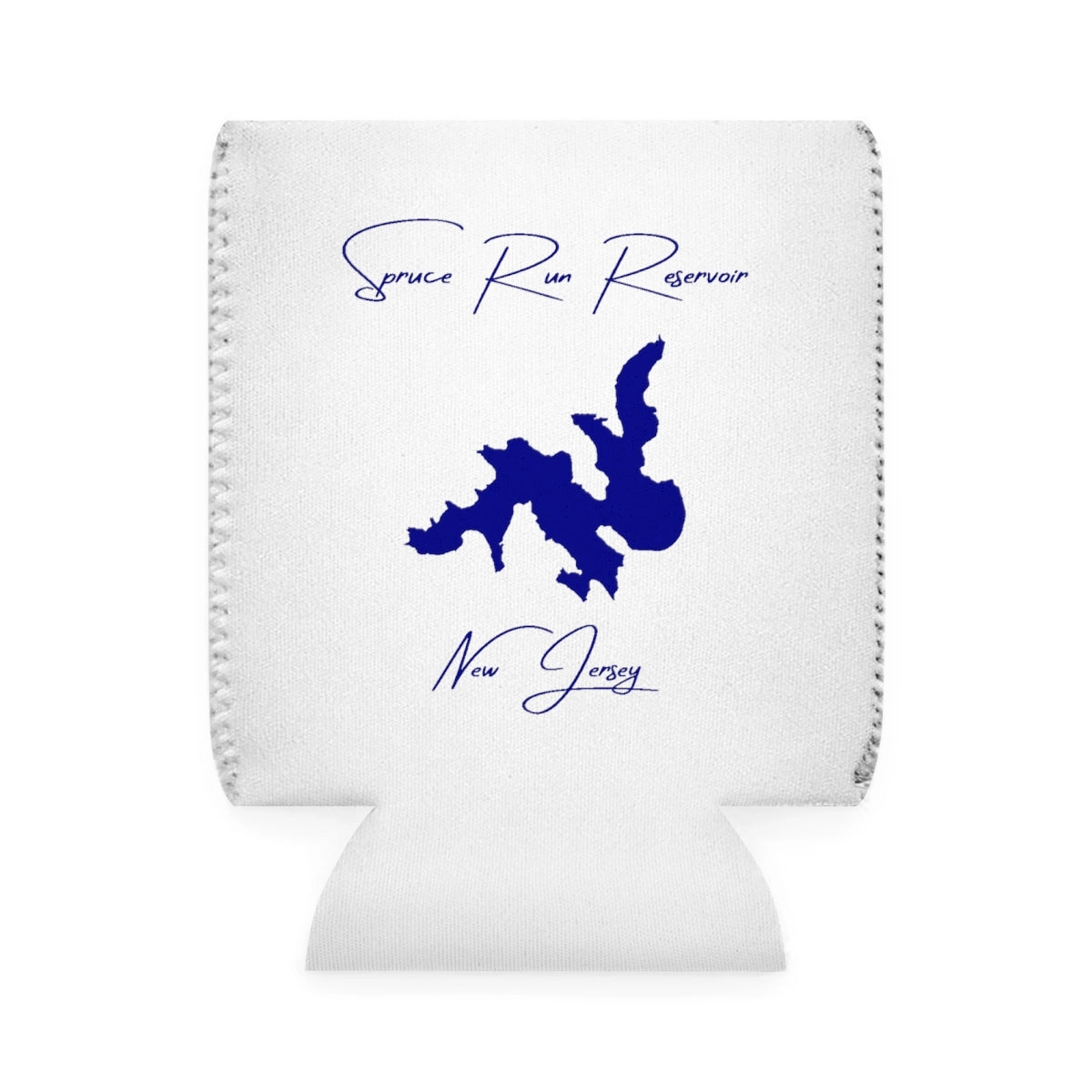 New  Jersey  Spruce  Run  Reservoir  Can  Koozie  front  position  view  from  front-1  white.webp