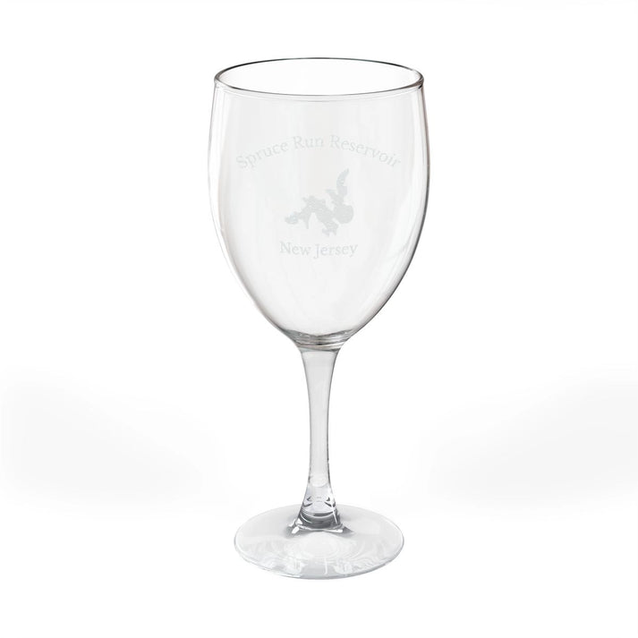 New  Jersey  Spruce  Run  Reservoir  Engraved  Wine  Glass  other  position  view  from  front  10.5oz.webp