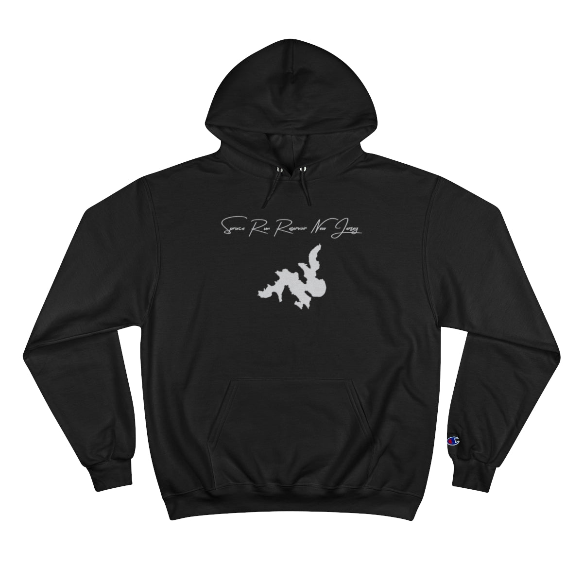 New  Jersey  Spruce  Run  Reservoir  Hoodie  front  position  view  from  front  black.webp