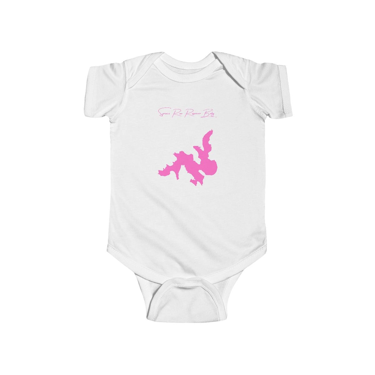 New  Jersey  Spruce  Run  Reservoir  Onesie  front  position  view  from  front  white.webp