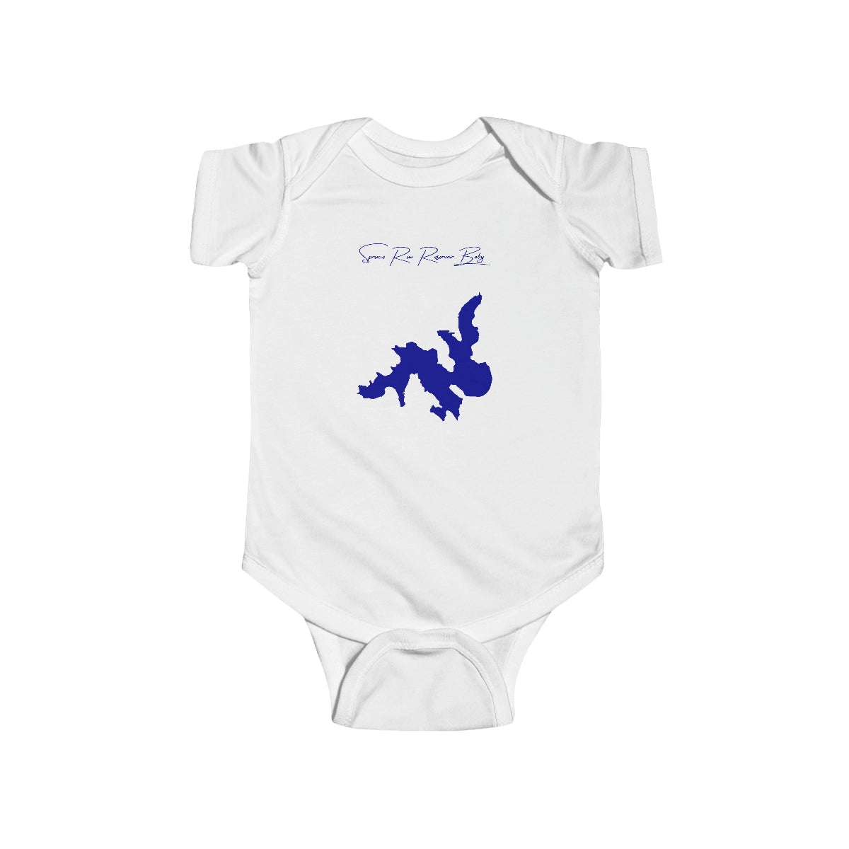 New  Jersey  Spruce  Run  Reservoir  Onesie  front  position  view  from  front  white.webp