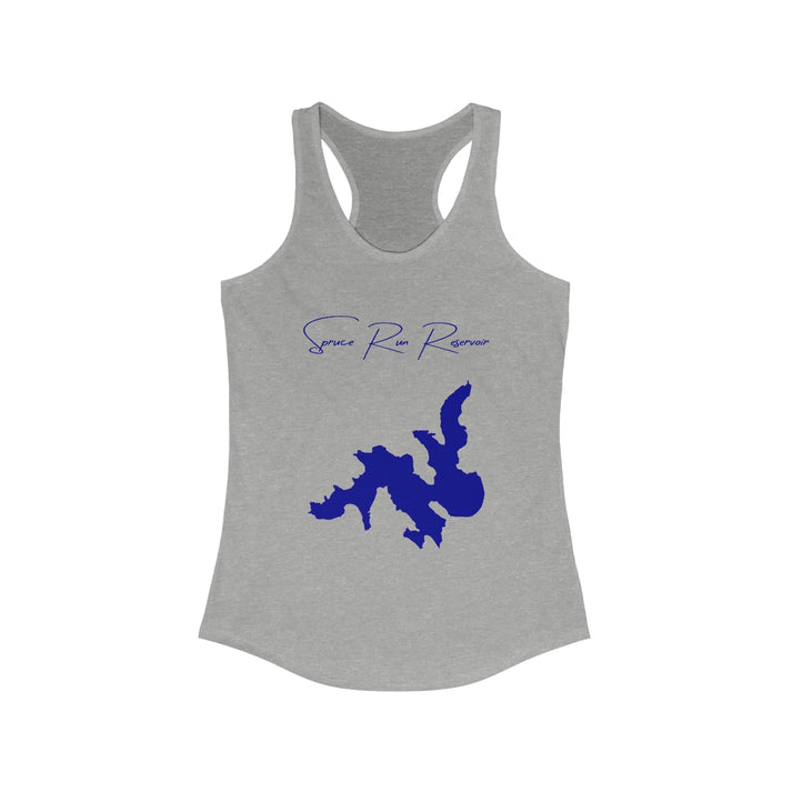 New  Jersey  Spruce  Run  Reservoir  Racerback-Tank  front  position  view  from  front  heather  grey.webp