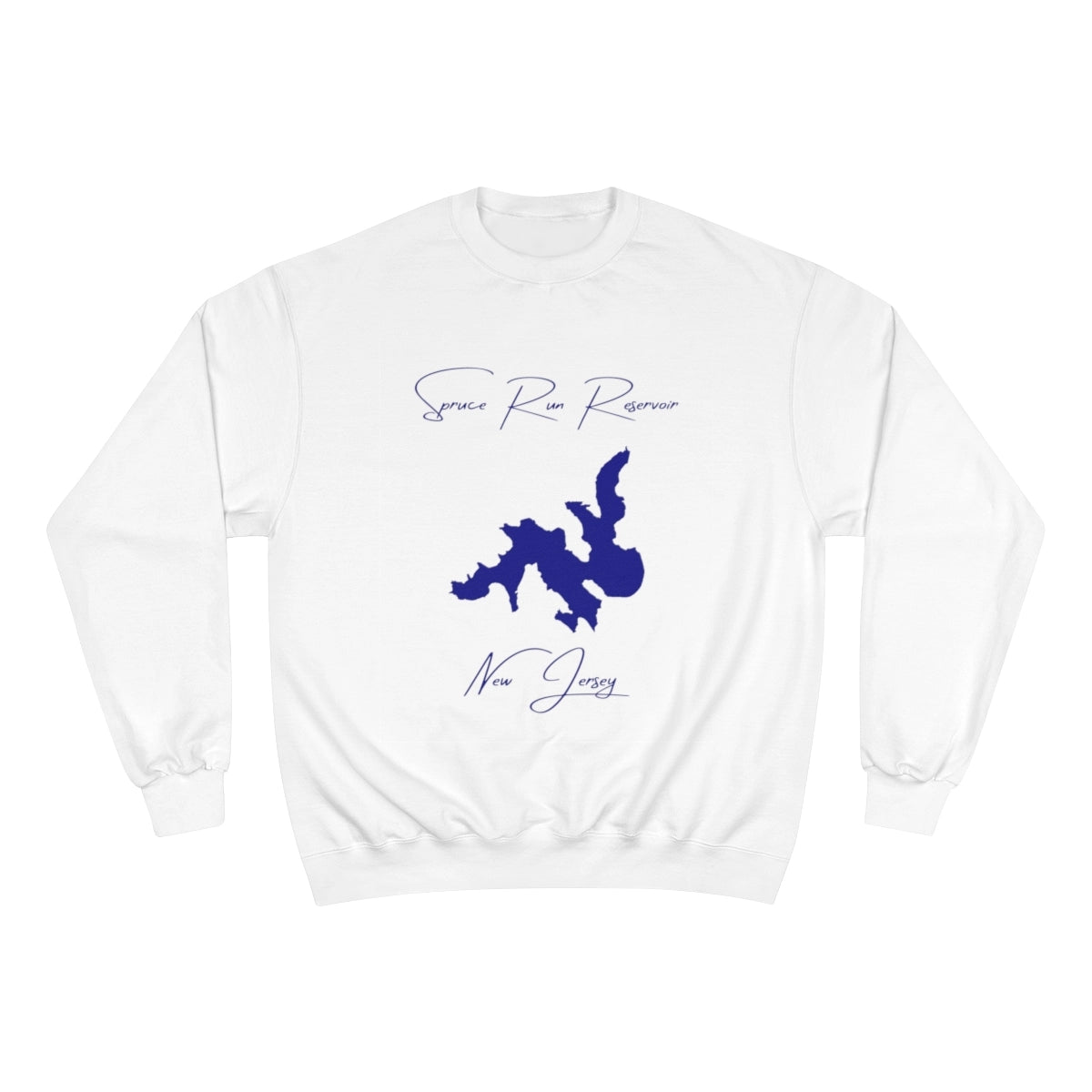 New  Jersey  Spruce  Run  Reservoir  Sweatshirt  front  position  view  from  front  white.webp
