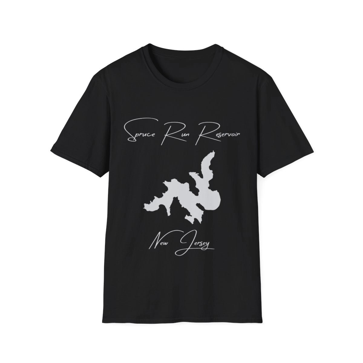 New  Jersey  Spruce  Run  Reservoir  T-shirt  front  position  view  from  front  black.webp