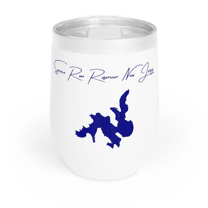 New  Jersey  Spruce  Run  Reservoir  Wine  Tumbler  front  position  view  from  front  white.webp