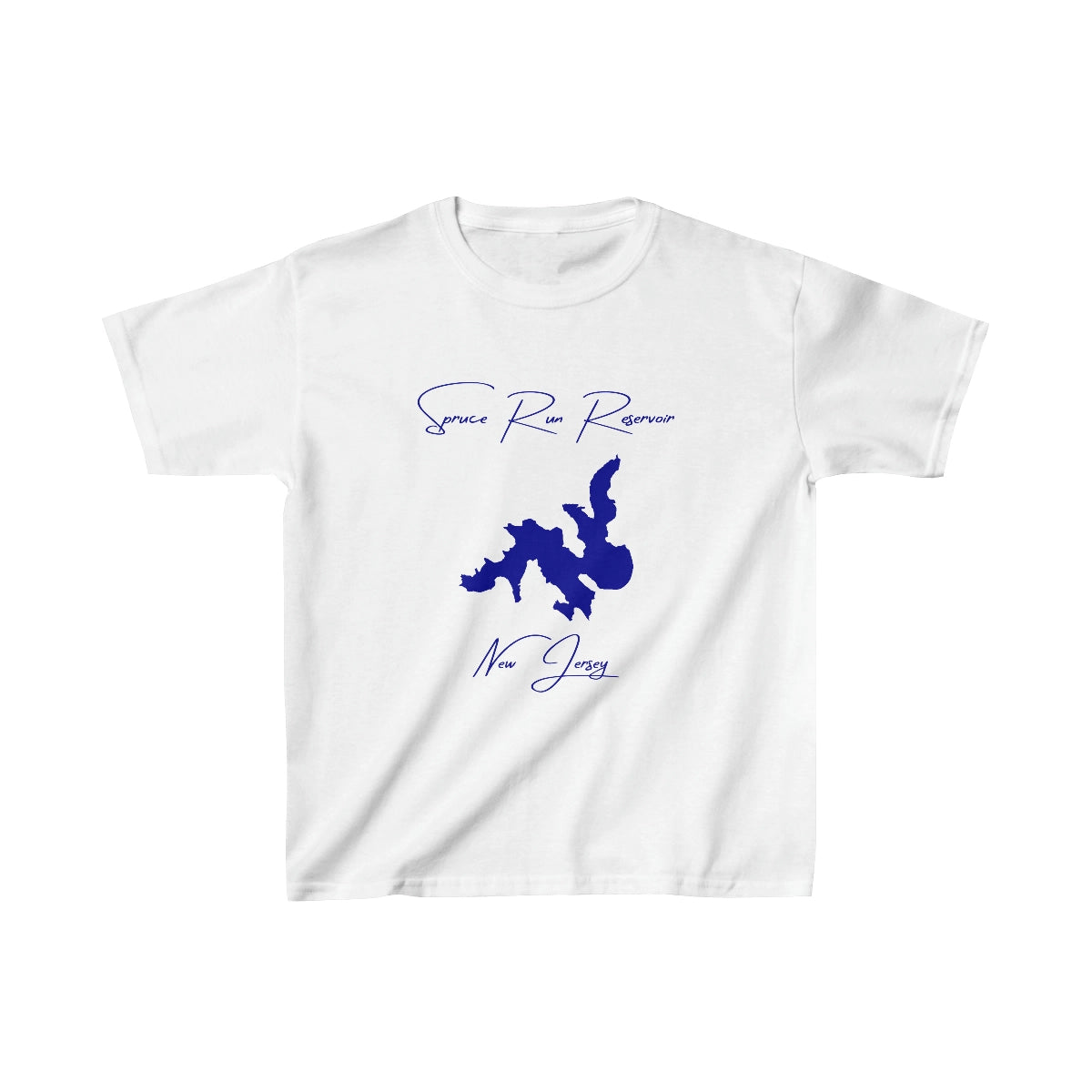 New  Jersey  Spruce  Run  Reservoir  Youth  T-shirt  front  position  view  from  front  white.webp