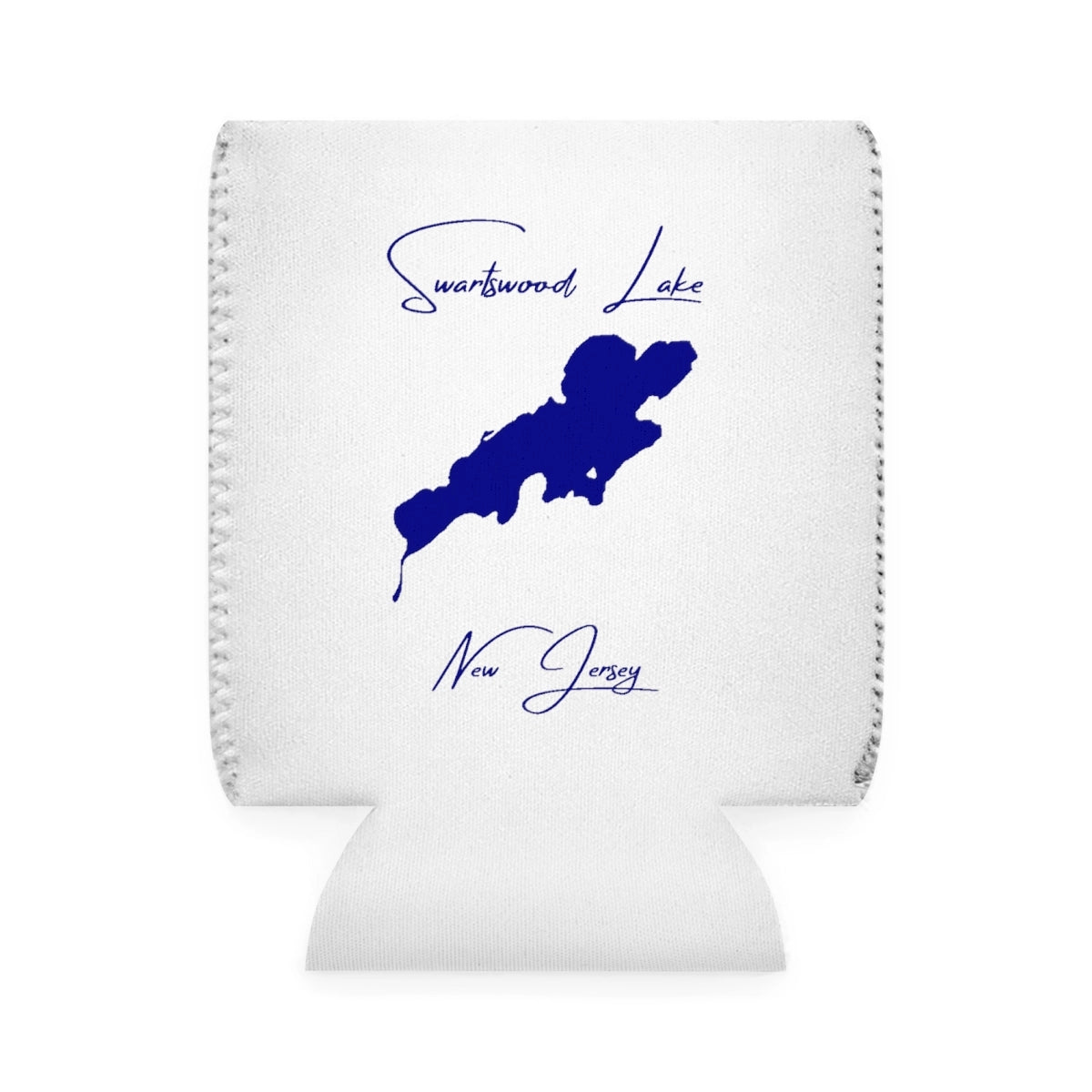 New  Jersey  Swartswood  Lake  Can  Koozie  front  position  view  from  front-1  white.webp