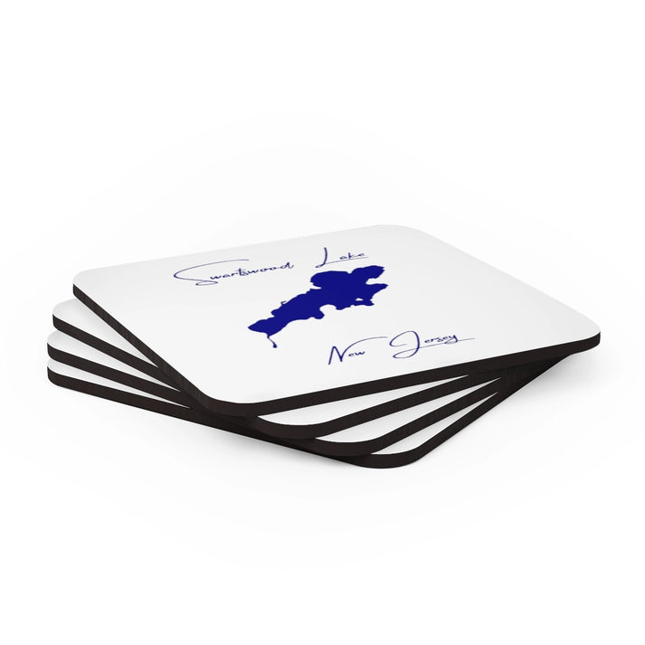 New  Jersey  Swartswood  Lake  Coaster  Set  front  position  view  from  stacked  3.75  x  3.75.webp