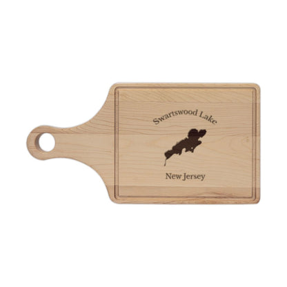 New  Jersey  Swartswood  Lake  Engraved  Cutting  Board  front  position  view  from  front  maple.webp
