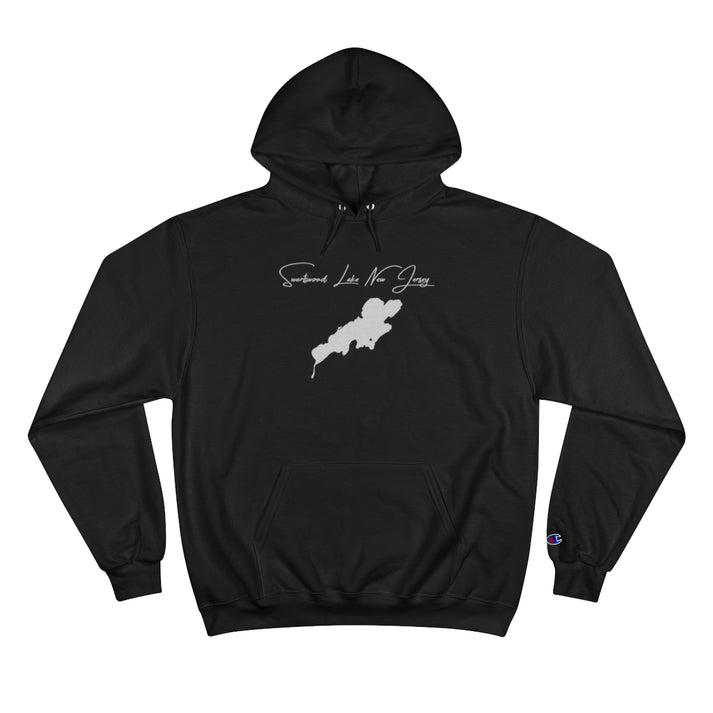 New  Jersey  Swartswood  Lake  Hoodie  front  position  view  from  front  black.webp